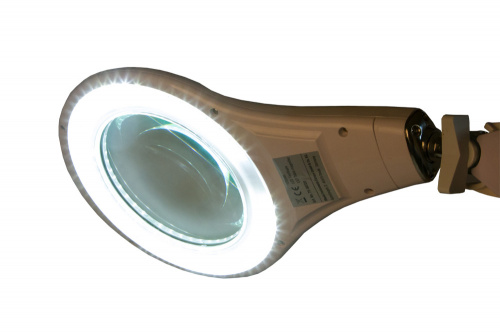 Лупа настольная Bresser 2х, 125 мм, с подсветкой задняя часть