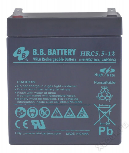 B.B.Battery HRC 5,5-12 вид спереди
