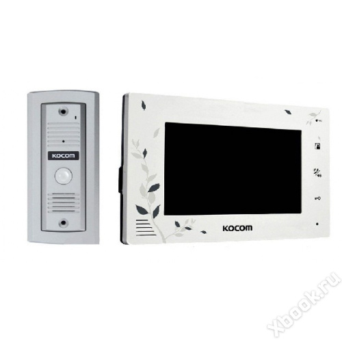 Kocom KCV-A374SD LE (белый) + KC-MC20 вид спереди