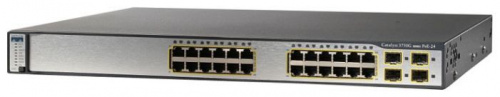 Cisco WS-C3750G-24PS-S вид спереди